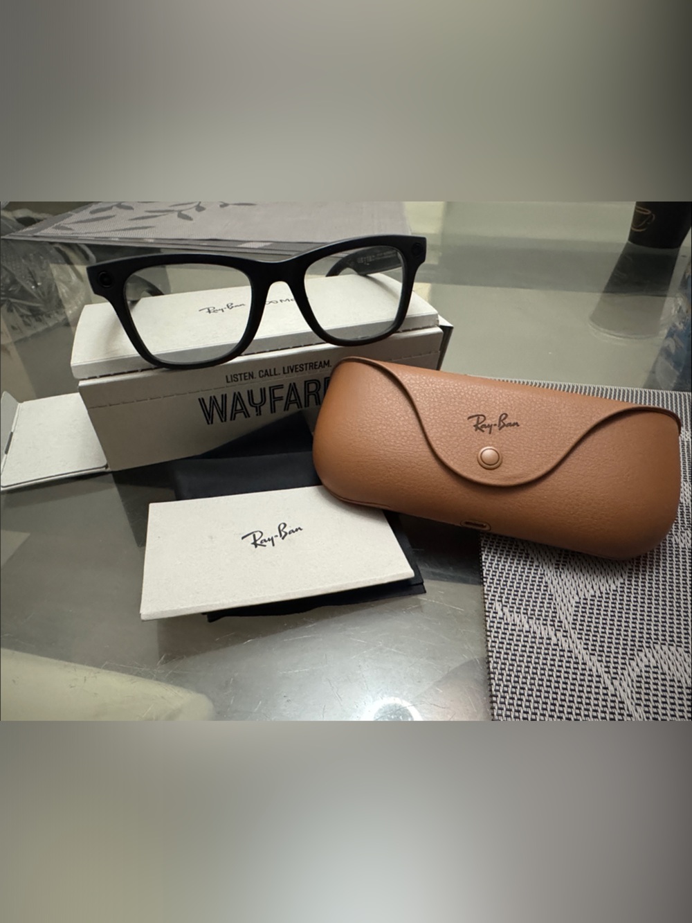 Ray-Ban Meta Gen 1- Black Frame Eyeglasses with Tan Case
